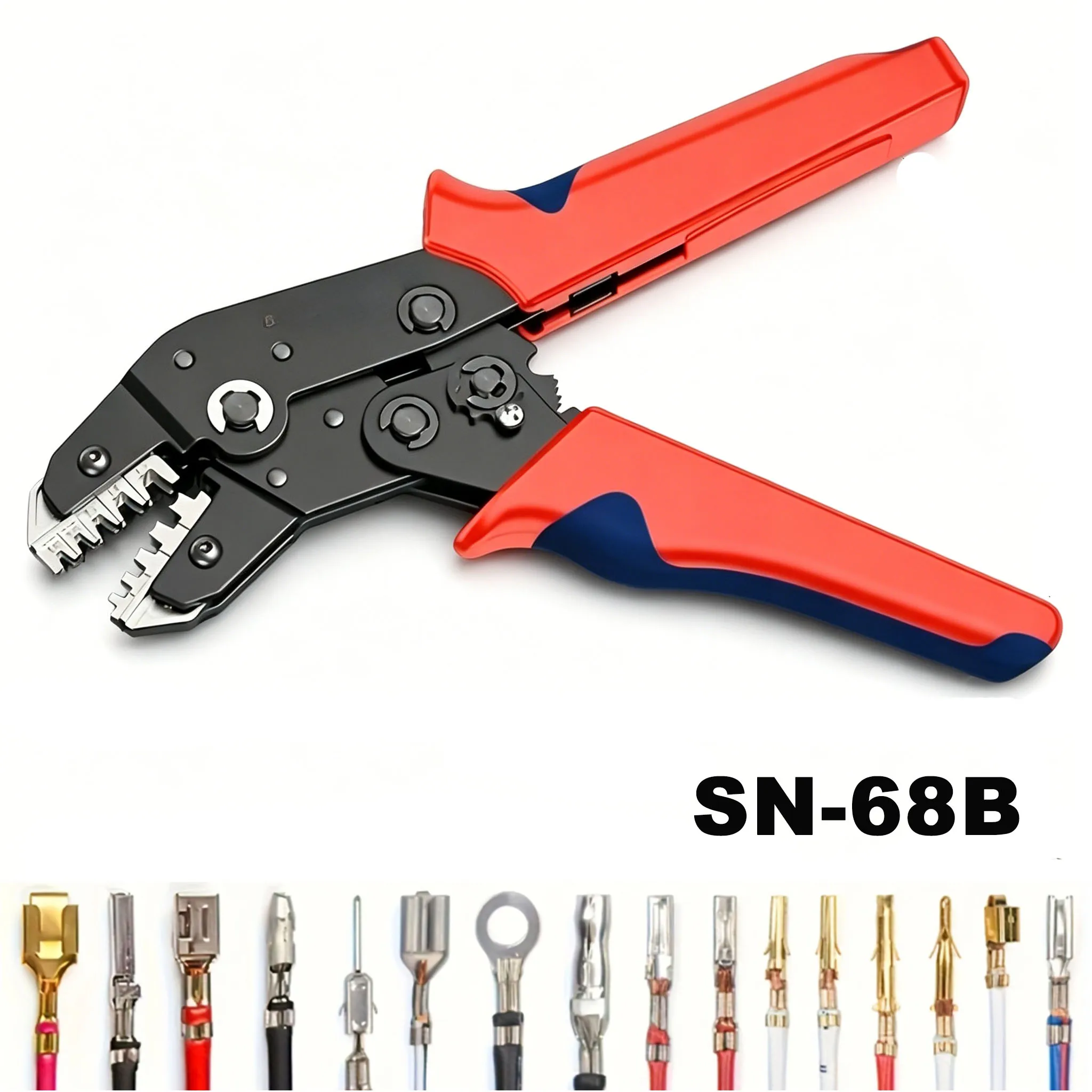 SN-68B Wire Crimping Plier for JST PH 2.0mm,XH 2.5mm,VH 3.96mm,JWPS 4.0mm&Dupont Open Barrel Terminals Crimper