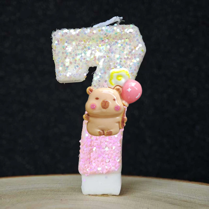 New Capybara Candles Cake Decorating  Theme 0-9 Number Candles Cake Topper Kids Birthday Party Baby Shower  Gift Supplie view 5