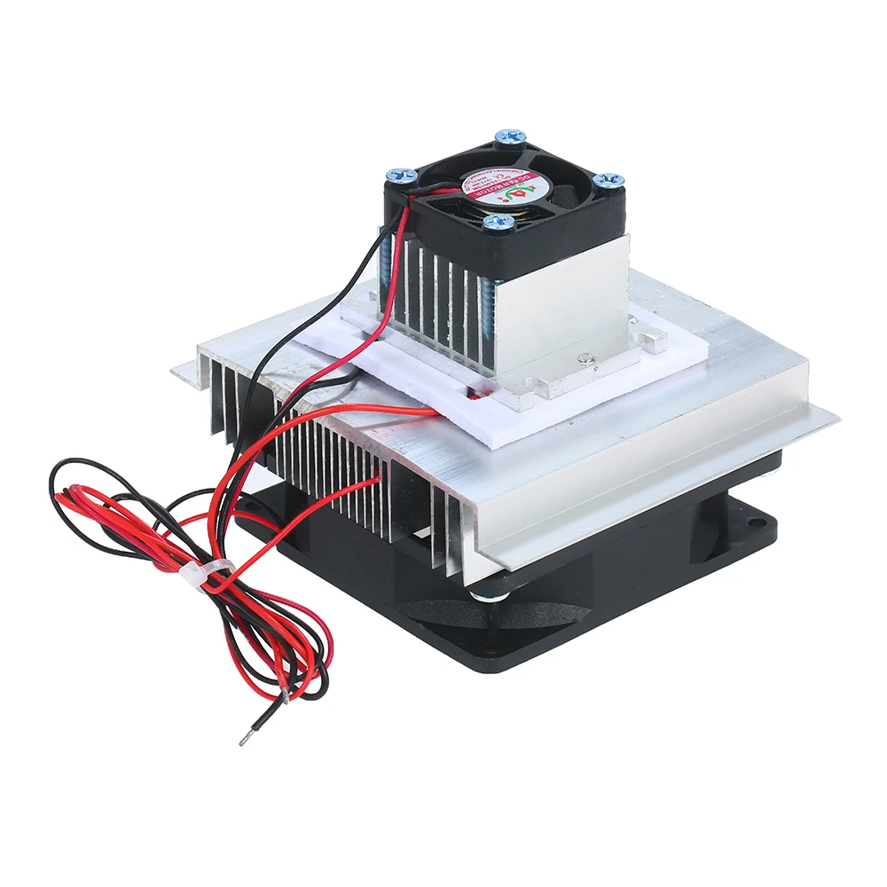 12 فولت 5A 60 واط أحادي النواة أشباه الموصلات برودة الألومنيوم بالوعة الحرارة + مروحة كبيرة لتقوم بها بنفسك عدة #4