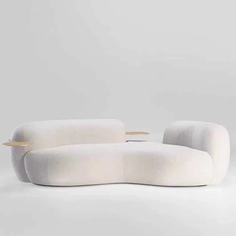 Cozy New Arrival Living Room Sofas Unique Soft Nordic Floor Modern Lazy Sofa Luxury Velvet White Divani Da Soggiorno Furniture