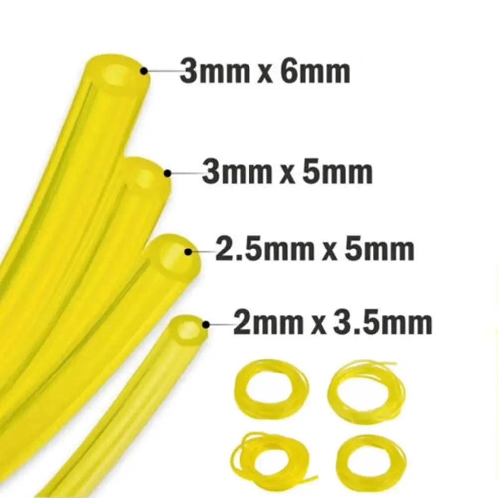 

New 4 Sizes Petrol Fuel Pipe Yellow Corrosion Resistant Line Hose Petrol Line Hose Trimmer Chainsaw Blower