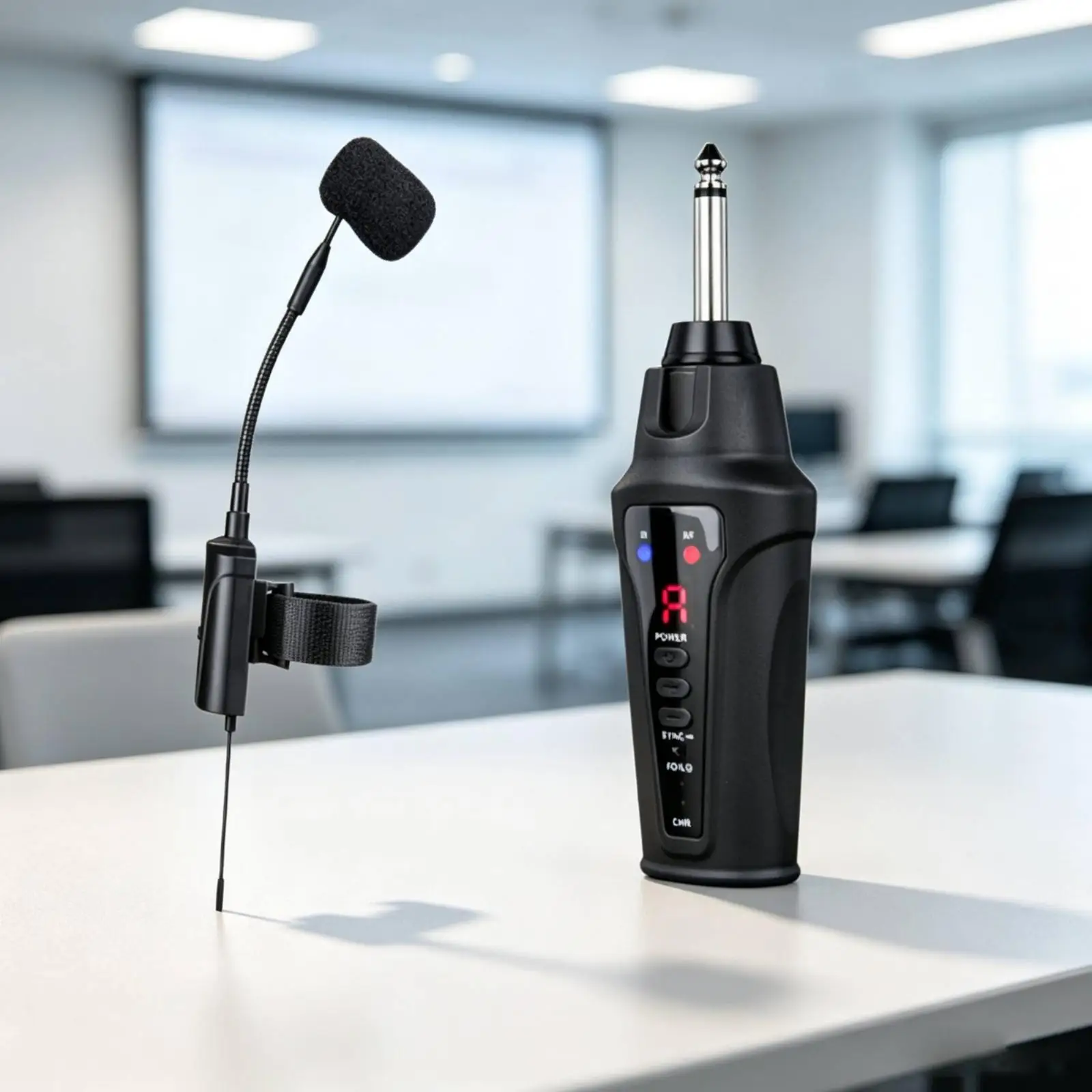 Wireless Microphone Portable UHF Instrument Pickup System Gooseneck Sender 6.35 Mm Plug for Wind Band Use