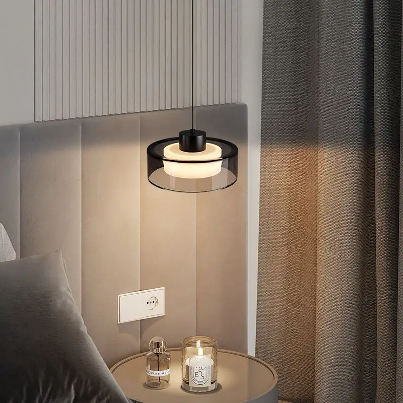 Italian Style Chandelier Master Bedroom Bedside Ceiling Pendant Light Lamps for Hotel Bar Counter Glass Indoor Lighting Fixtures