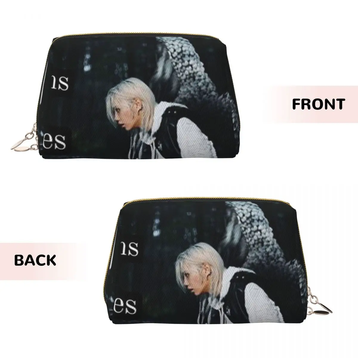 FELIX Korean Kpop Singer Women Cosmetic Bag Travel Makeup Organizer Pouch Toiletry Storage Dopp Kit Case