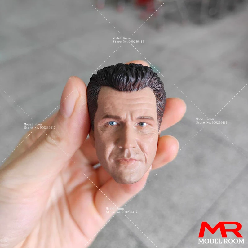 Sculpture de tête de soldat Martin Mel Gibson, corps de figurine en PVC, modèle masculin mis en œuvre, ajustement 12 ", échelle 1/6