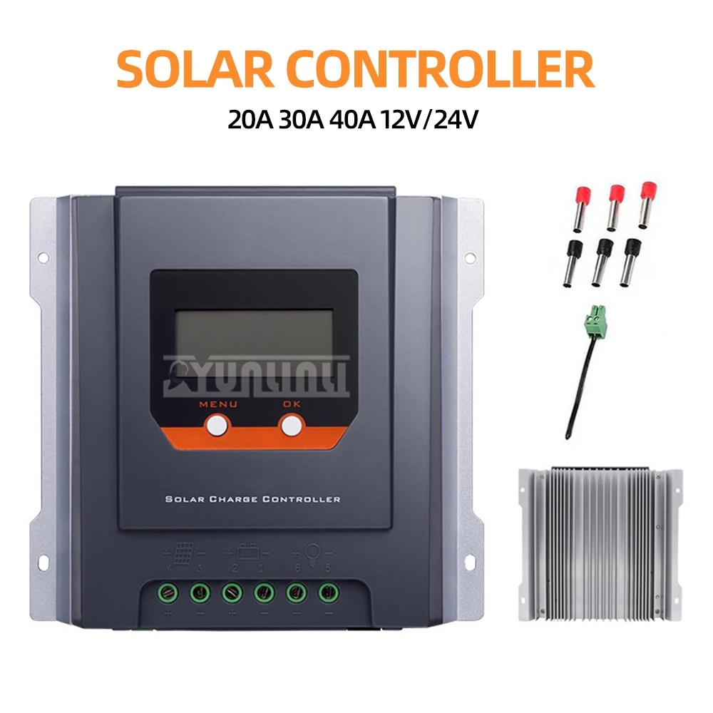 

Mppt 20a 30a 40a Solar Charge Controller Photovoltaic Energy Storage Engineering System 12v 24v 48v Battery off Grid Controller