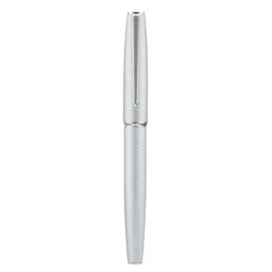 Hongdian A3 Aviation Aluminum Fountain Pen EF/F, Beautiful Twill Pattern Writing Ink Pen for Business Office