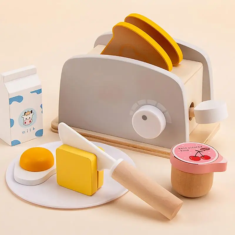 Bread Machine Toy Wooden Bread Machine Toy For Children Cook Play House Early Education Toy Bread Machine For Kid Christmas Gift