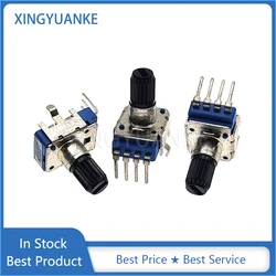 2PCS Single Potentiometer RK11 Type 4-Pin B10K 20K 50K 100K B103 B203 B503 B104 Audio Volume Potentiometer Flower Shaft 13MM
