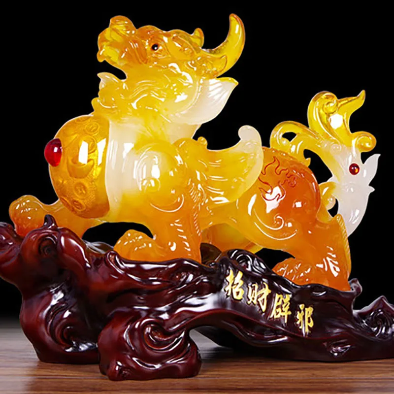 

Lucky Pixiu Pi Yao Ornaments, Living Room Decor, Feng Shui Home Decoration, Craft Statues Sculptures, Craft Figurines Gift