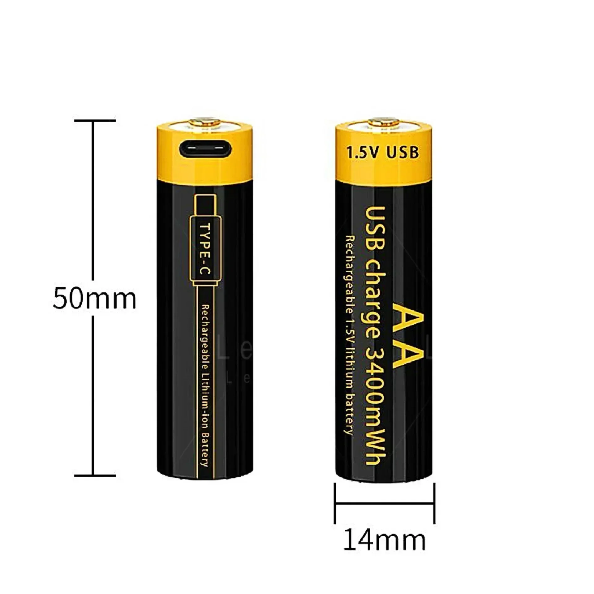 

USB Rechargeable Lithium Battery AA14500 1.5V High Capacity for Remote Control Mouse Electronic Lock Toy Car