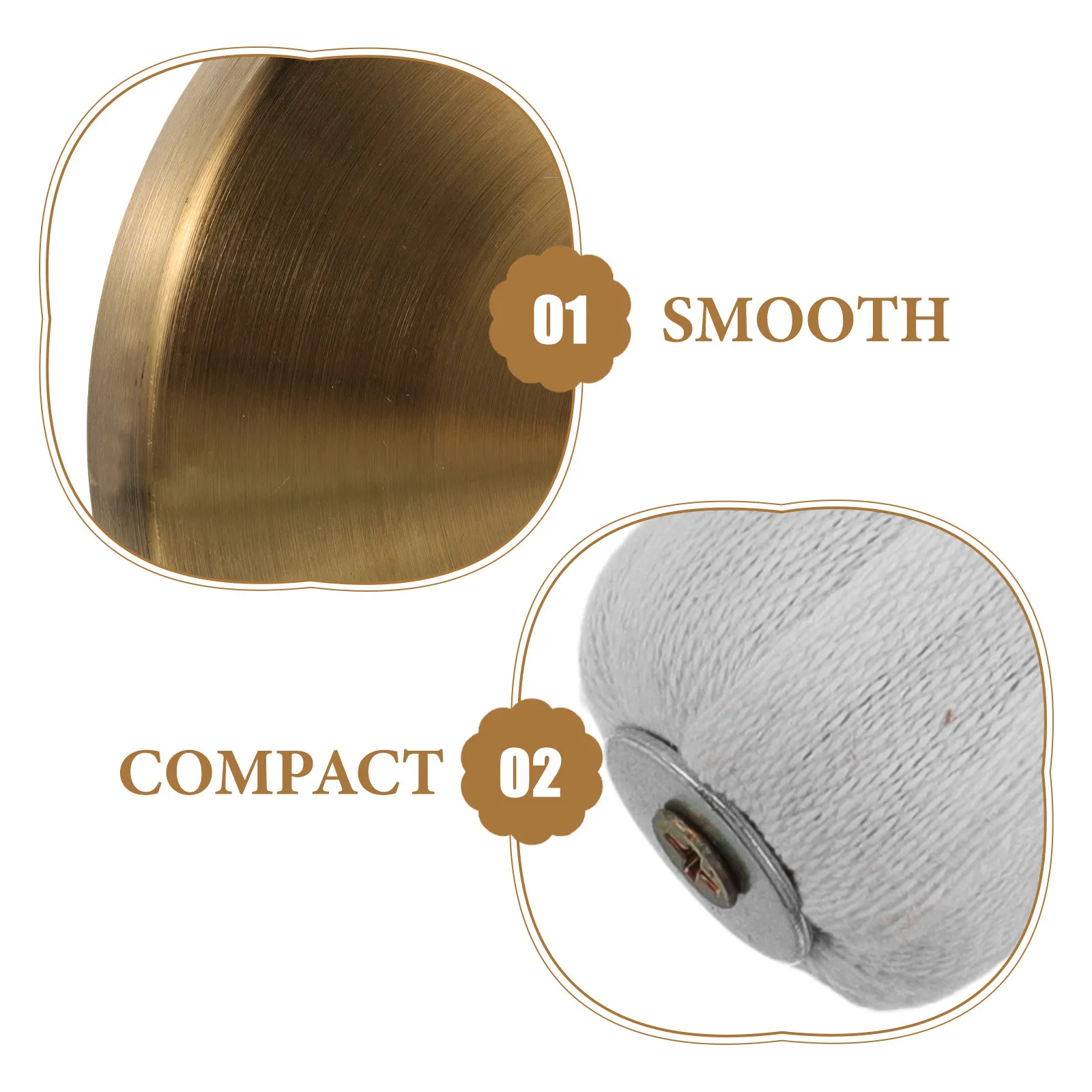 1Set Mini Handheld Copper Gong Alloy Brass Traditional Percussion Instrument Meditation Music Education Small Chinese Gong with - view 6