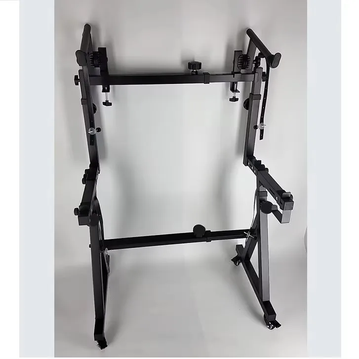 Heavy-duty Z-shaped Piano Stand + Elevated Stand Heavy-duty Piano Keyboard Support with Wheels - 54 61 88-key Universal