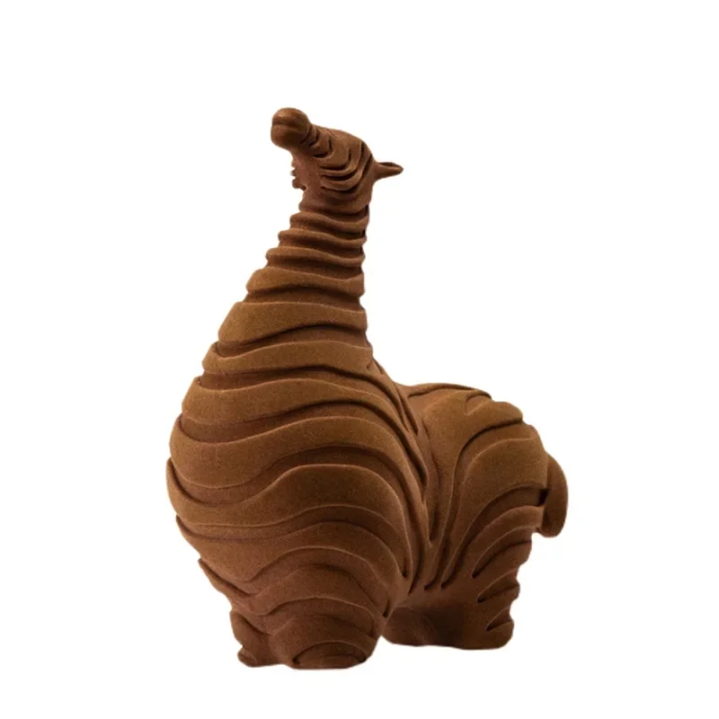 Home decoration cute flocking horse home jewelry ornaments, living room wine cabinet model room