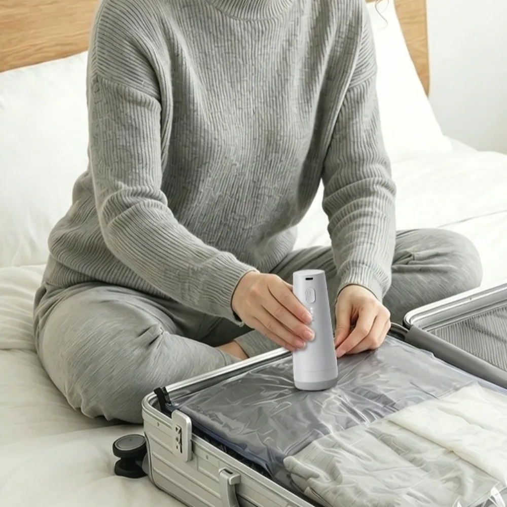 Compact Cordless Electric Vacuum Pump Rechargeable Low Noise Vacuum Bag Pump Lightweight Mini Vacuum Sealing Pump Travel