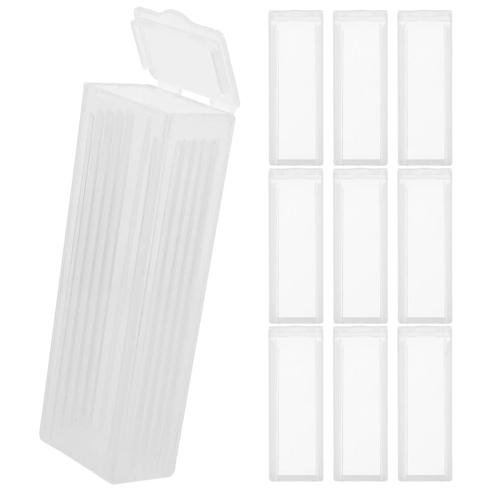 

10Pcs Glass Slide Storage Box Plastic Lightweight Microscope Slide Organizer for Laboratory Hospital Specimen Storage Case