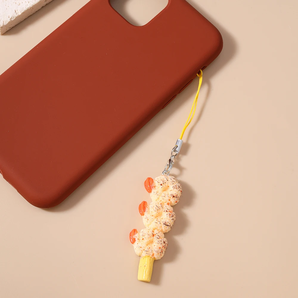 Aihua Simulation Foood Grill Telefon Kette Hängen Telefon Gurt Handgemachte DIY Schlüsselbund Anhänger Mobile Lanyard Schmuck Geschenke – Detail 5