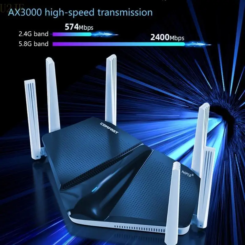 U2JE Espandere copertura Internet con router a doppia banda Ax3000 WiFi 6 Gigabit Router connessione Internet
