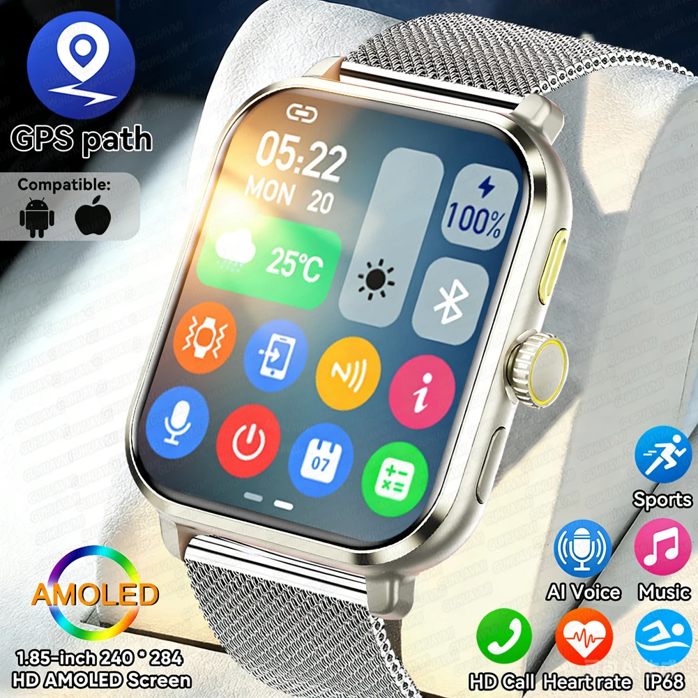 2026 New High end Sports Fitness Smart Watch Men GPS Path Heart Rate IP68 Waterproof Bluetooth Call Women Fashion Smart Bracelet