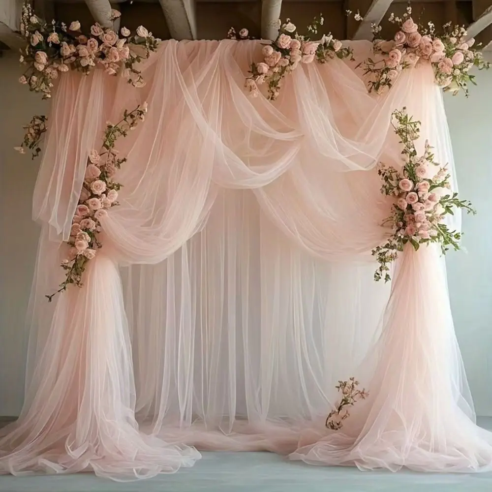 Draping Material 75cm X 6M Wedding Tulle Arch White Pink Elegant Draping Fabric Backdrop Arch Draping Fabric Birthday Party