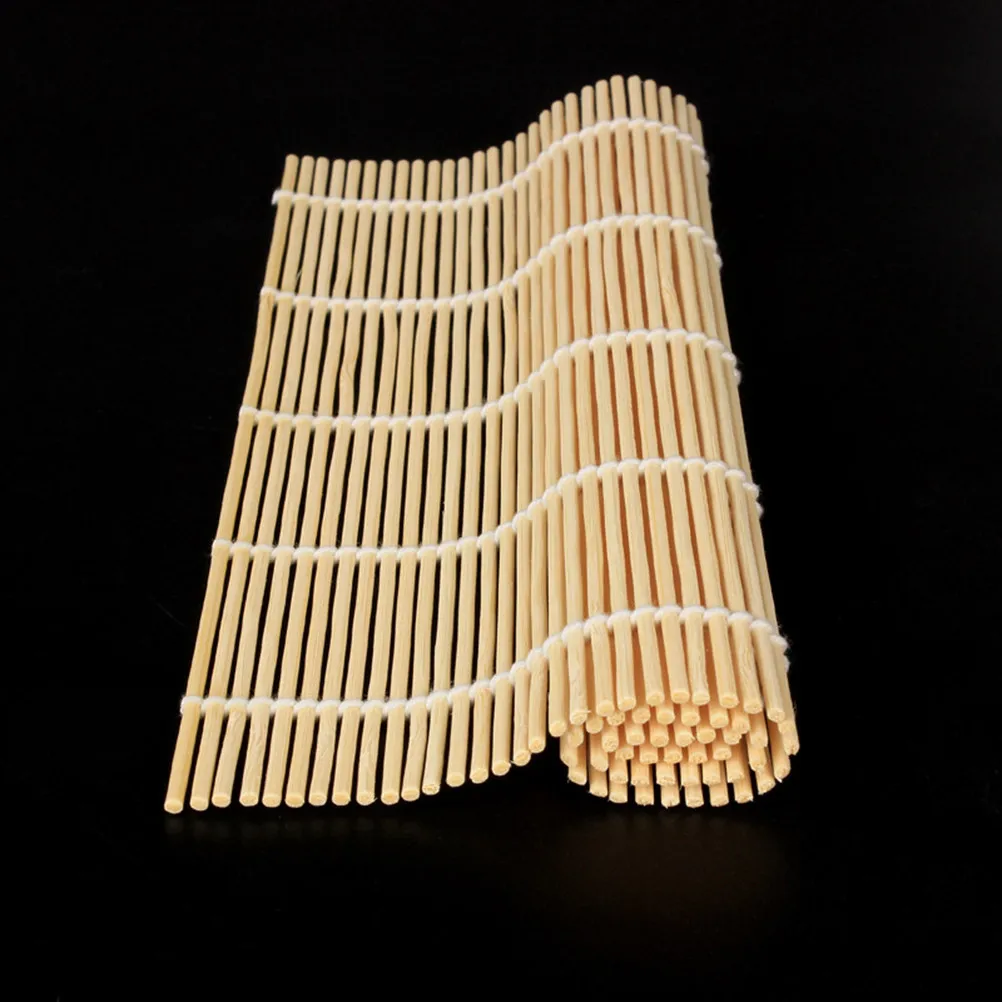 1 Pieza de Esterilla de Bambú para Enrollar Sushi, Herramienta para Hacer Maki a Mano, Rodillo de Cocina de 24x24cm