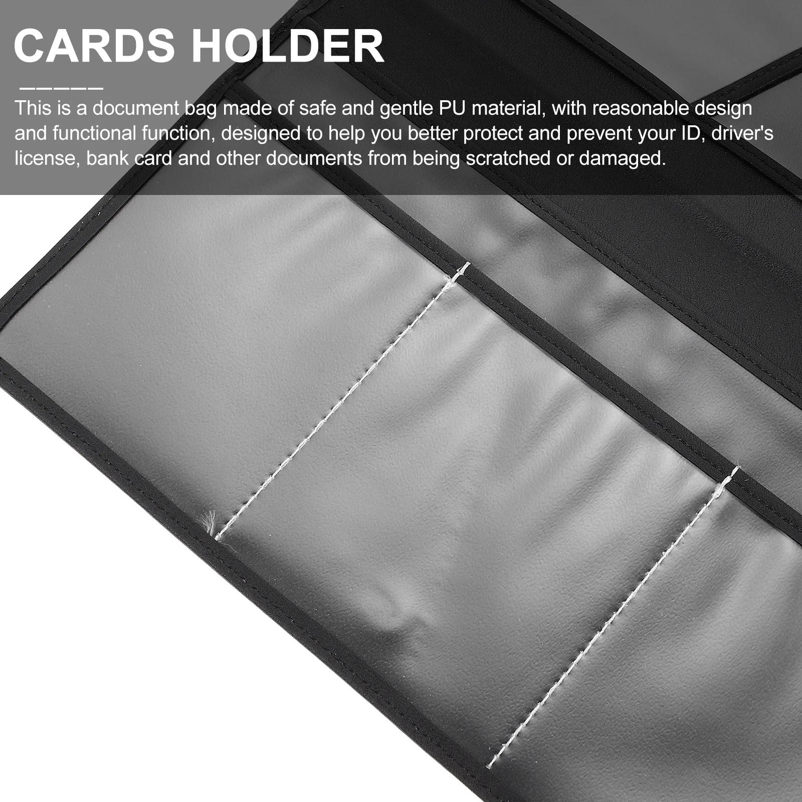1pc seguro documento titular para cartões de viagem de negócios pacote armazenamento saco cartões pacote banco saco id manga