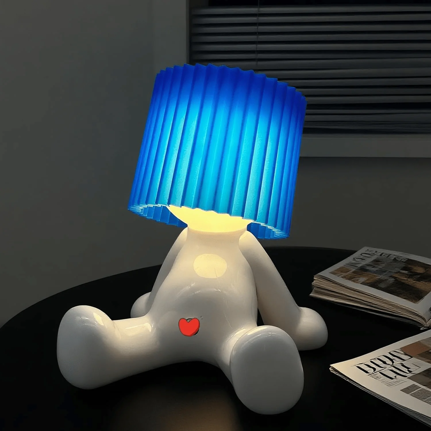 

Cute Seated Shy Boy Table Lamp - LED Warm Light For Bedroom Ambience, Creative Bedroom Ambience Light, Compact & Lightweight, US