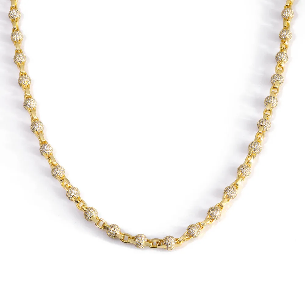 

Женское круглое ожерелье из бисера из твердой латуни, микрослойное сверкающее кубический цирконий, изысканный ювелирный подарок