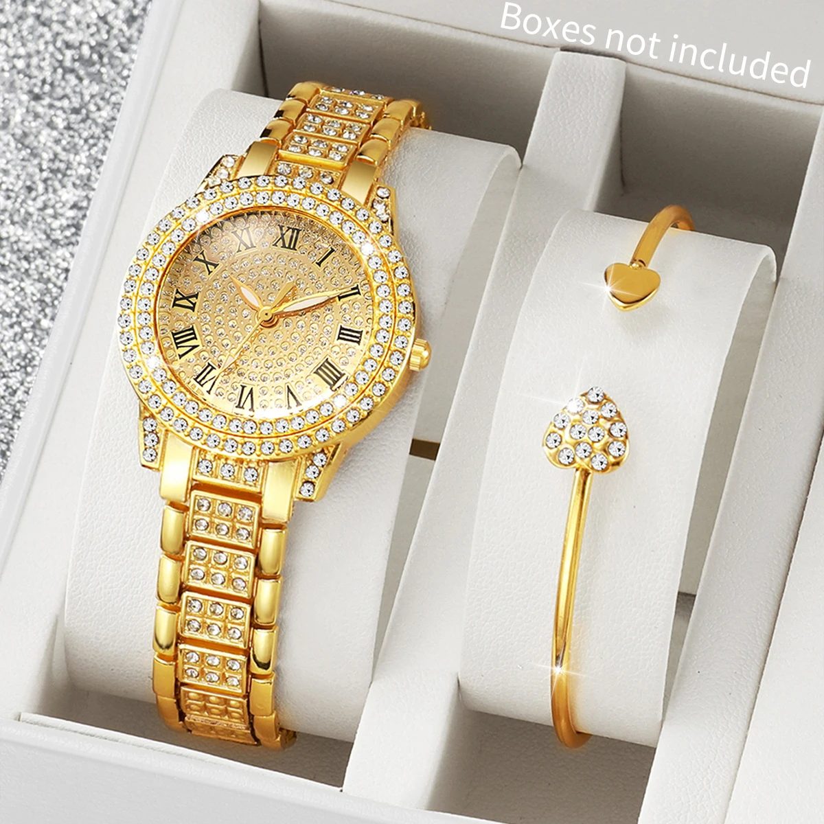 2/6PCS Ladies' Treasure Pot Starry Sky Water Diamond Watch