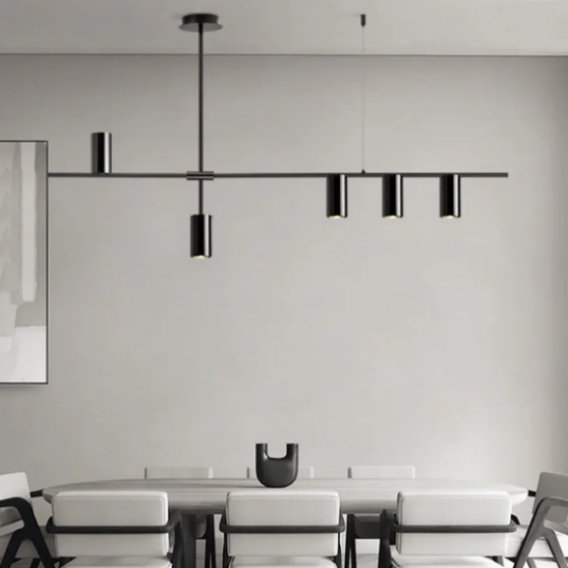 Spotlight Pendant Light Island Kitchen Dining Room Restaurant Hanging Lamp Modern Led Ceiling Chandeliers Longer Bar Decoration