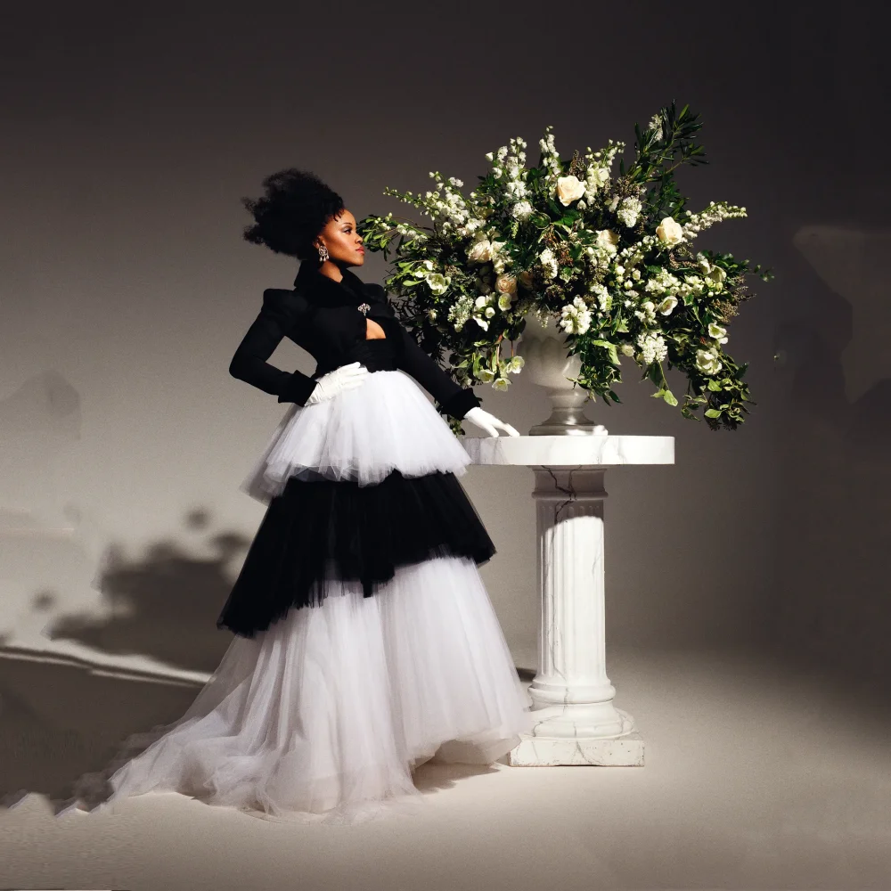 

Vintage Party Skirt Layered Full Length White Black Skirt Tutu Elastic Waistband Custom Made Tulle Skirts Woman ropa de mujer