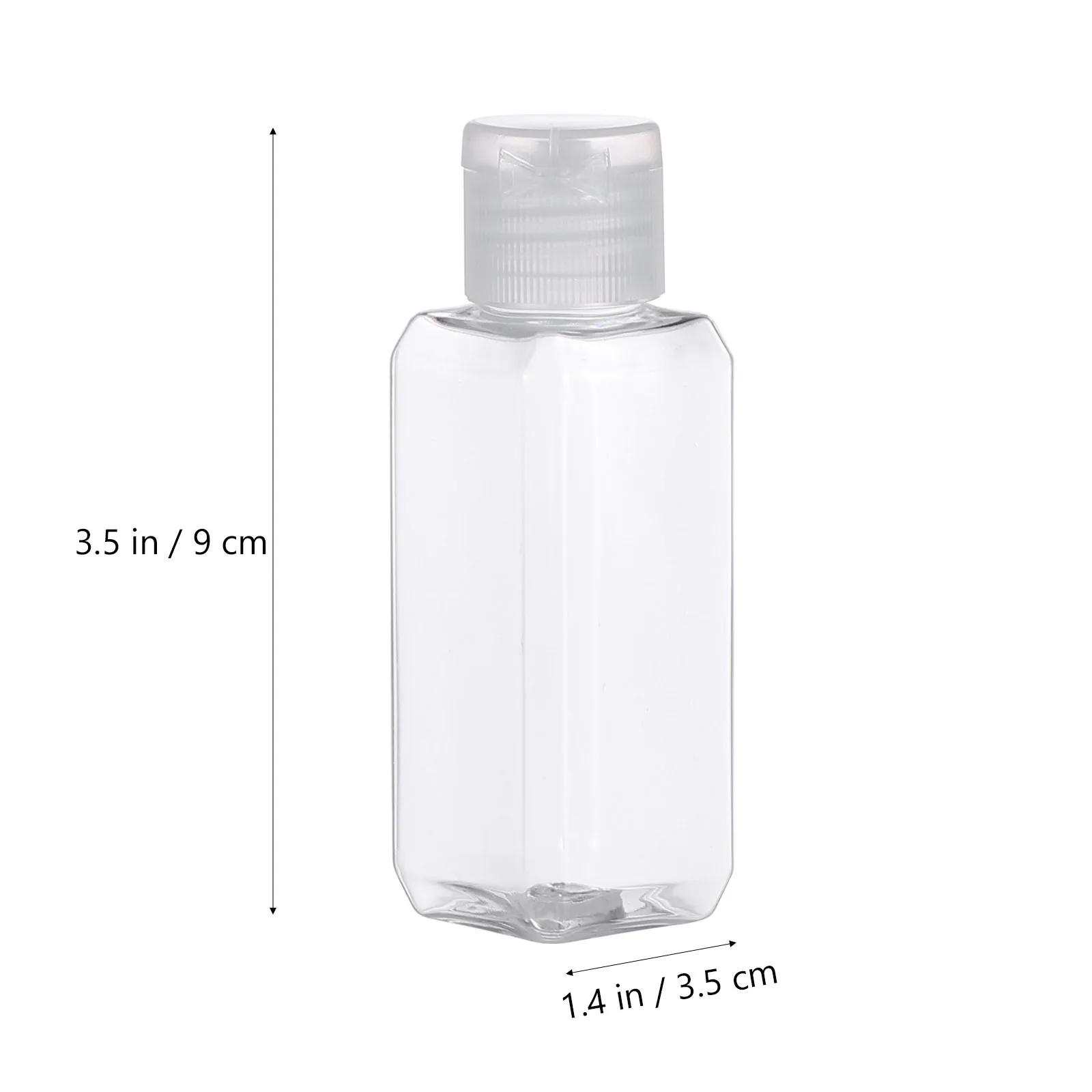 Bottiglie riutilizzabili vuote da 20 pezzi Contenitore in plastica trasparente da 50 ml per cosmetici da toilette da viaggio Portatile a prova di perdite riutilizzabile