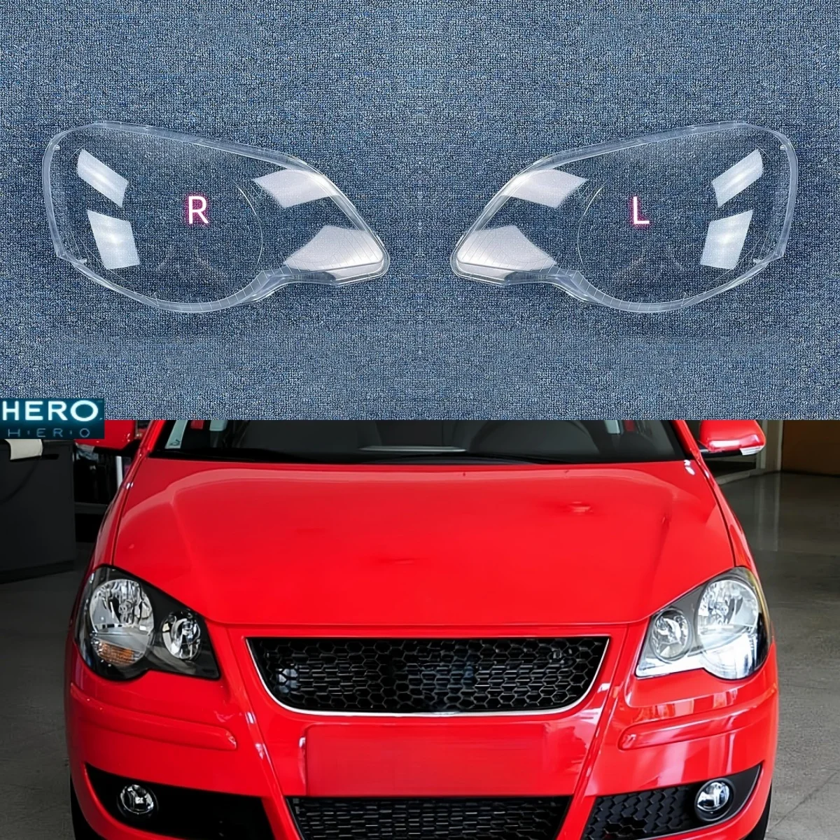 For Volkswagen VW Polo 2006 2007 2008 2009 2010 Car Accesorries Head Lamp Cover Replace The Original Lens