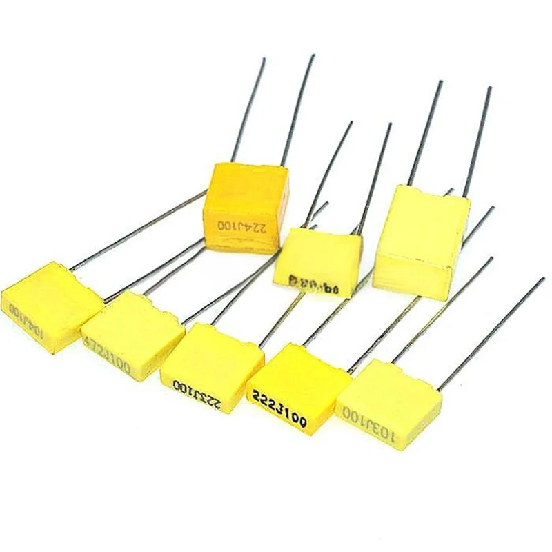 20PCS Polipropilene Pellicola di Plastica di Sicurezza 100V 102 ±5%/472/103/223/473/104/224/474/105 100NF 1UF 220nf 10nf condensatore di Correzione