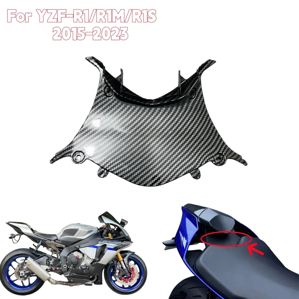 For Yamaha YZF R1 R1M R1S 2015 2016 2017 2018 2019 2020-2023 Rear Seat Tail Center Panel Cover Rear Pillion Mid Cover  Fairing