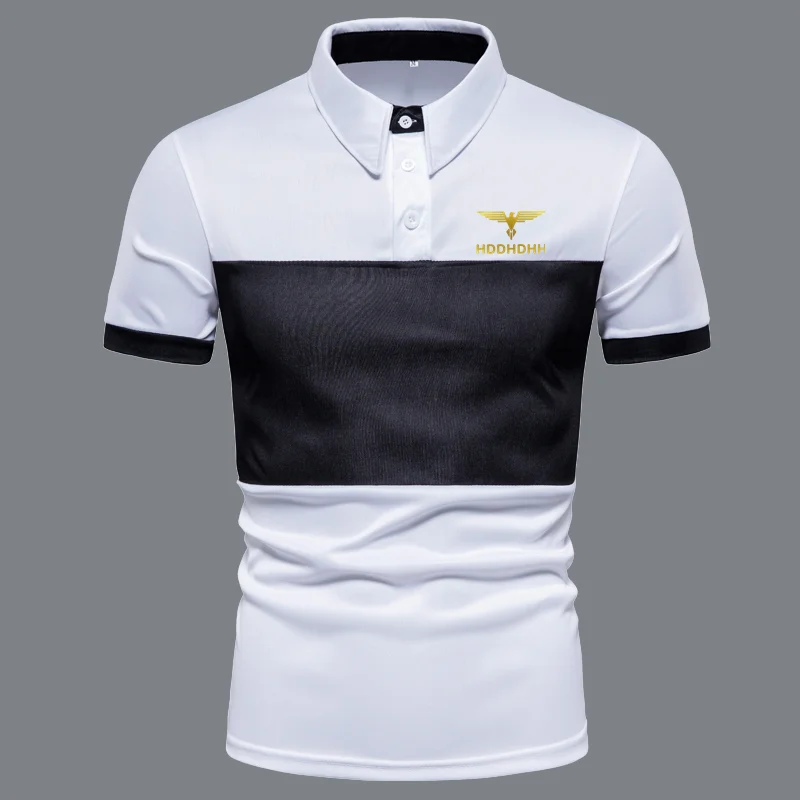 Men\'s new fashion short-sleeved polo shirt with breathable T-shirt