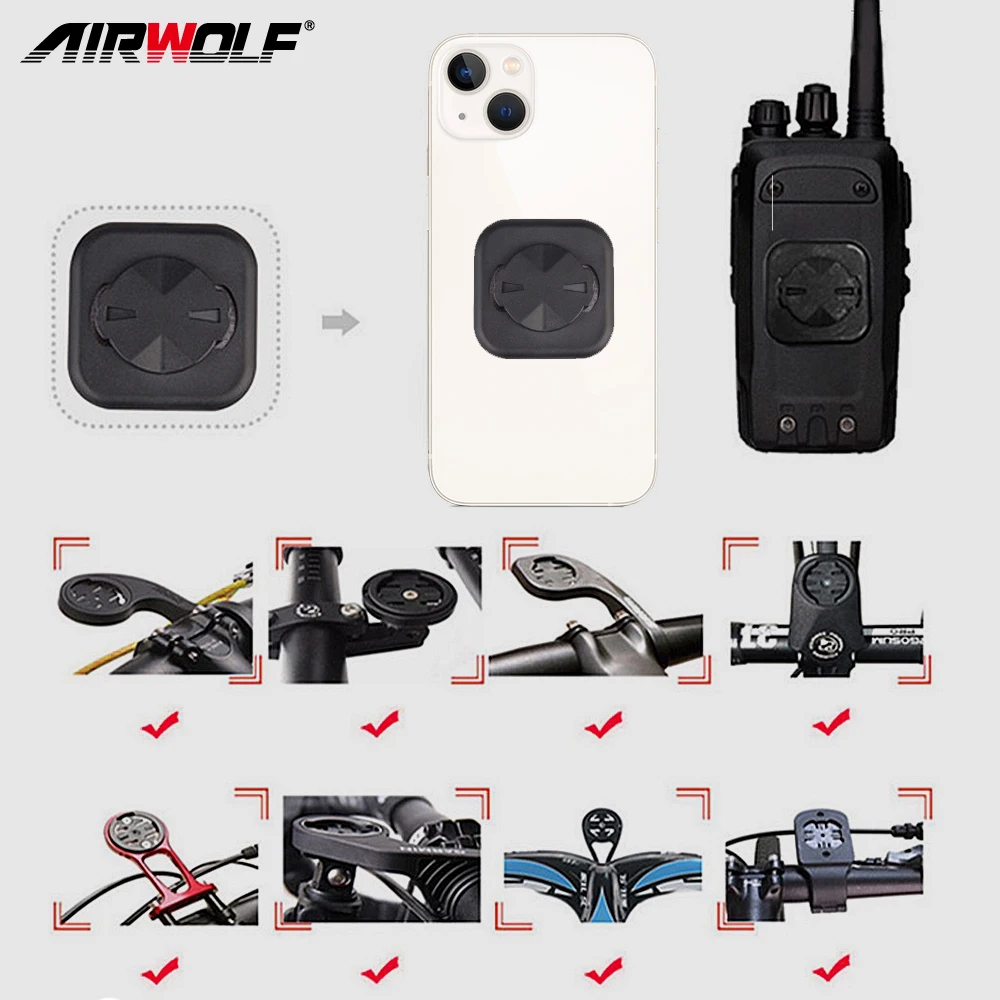 Autocollant de téléphone de vélo Garmin, autocollant de téléphone de vélo, Support Bryton, tige de conduite, Support adhésif fort, pâte de bouton arrière