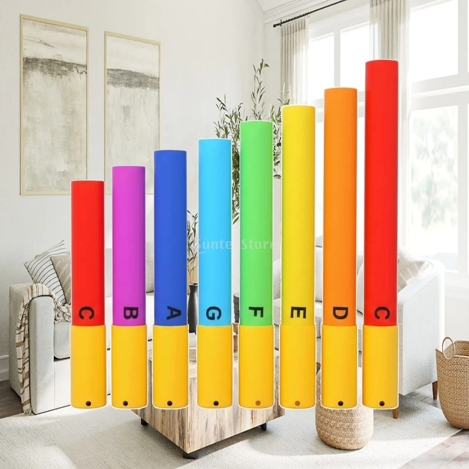Percussion Tube Luminous Color Coded Educational Toy for Children Music Theory and Rhythm Practice