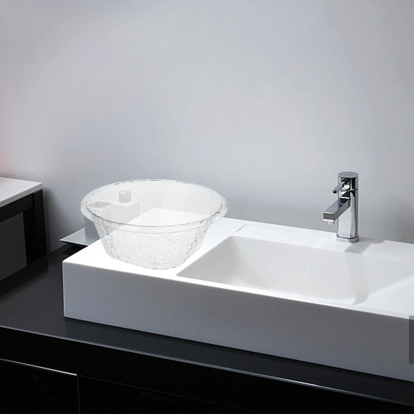 

Clear Plastic Washbasin Multi-Functional Portable Large Capacity Bathroom Basin Tub Face Cleaning Hand Wash Basin