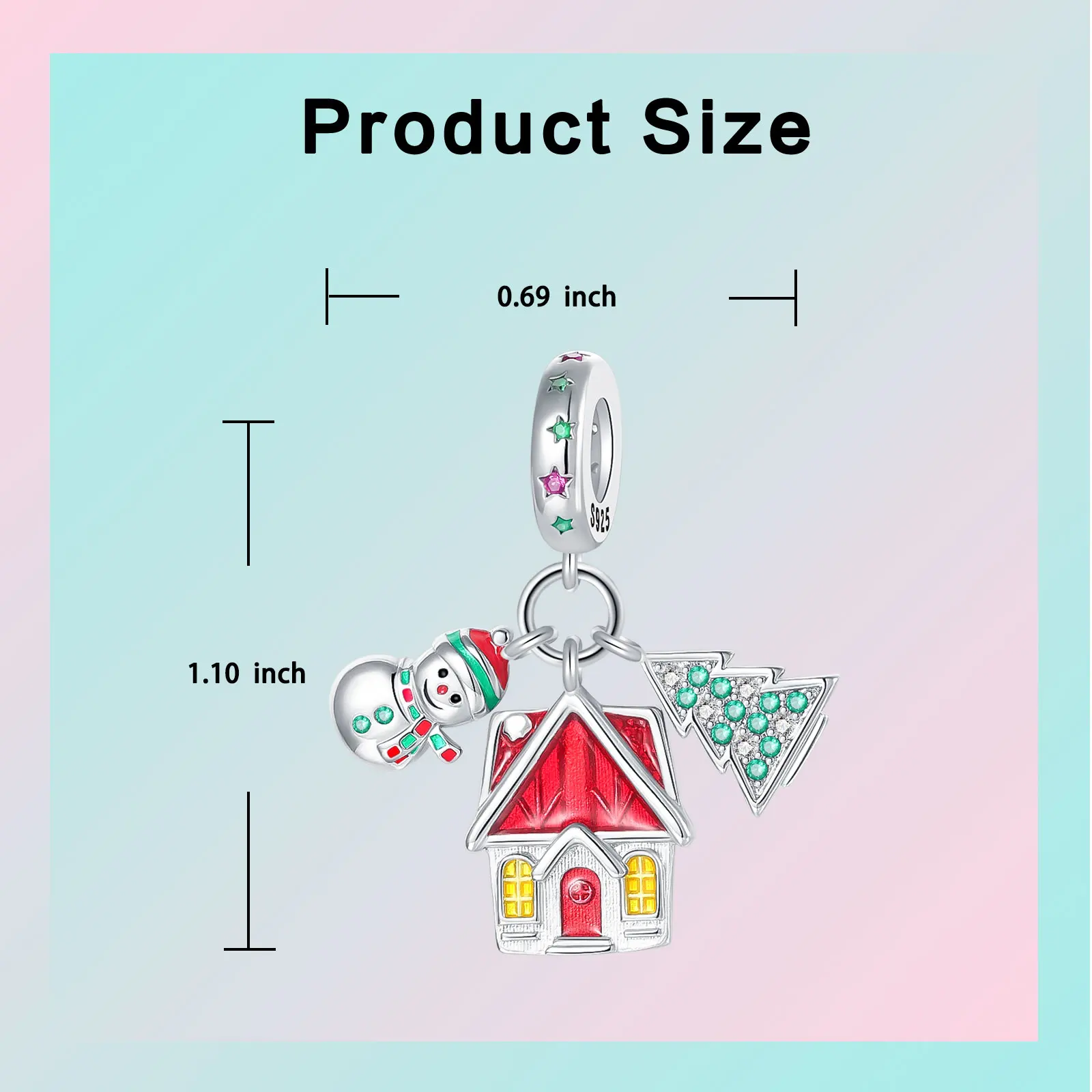 925 فضة عيد ميلاد سعيد منزل سانتا كلوز قبعة قصب الحلوى سحر صالح الأصلي سحر سوار المرأة DIY مجوهرات هدية #5