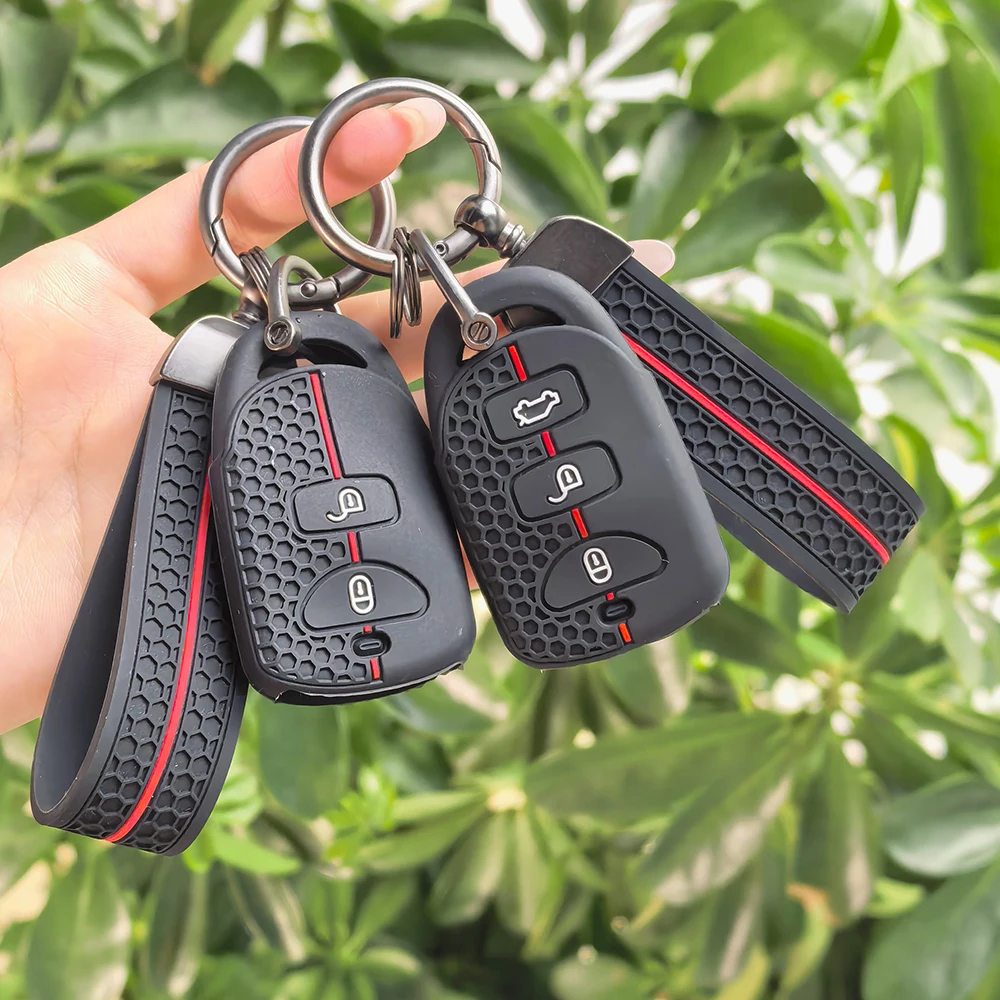 Key Fob Cove for Hyundai Elantra Accent Sonata for Kia Optima Keyless Entry Remote Coverr Keyring Car Keychain