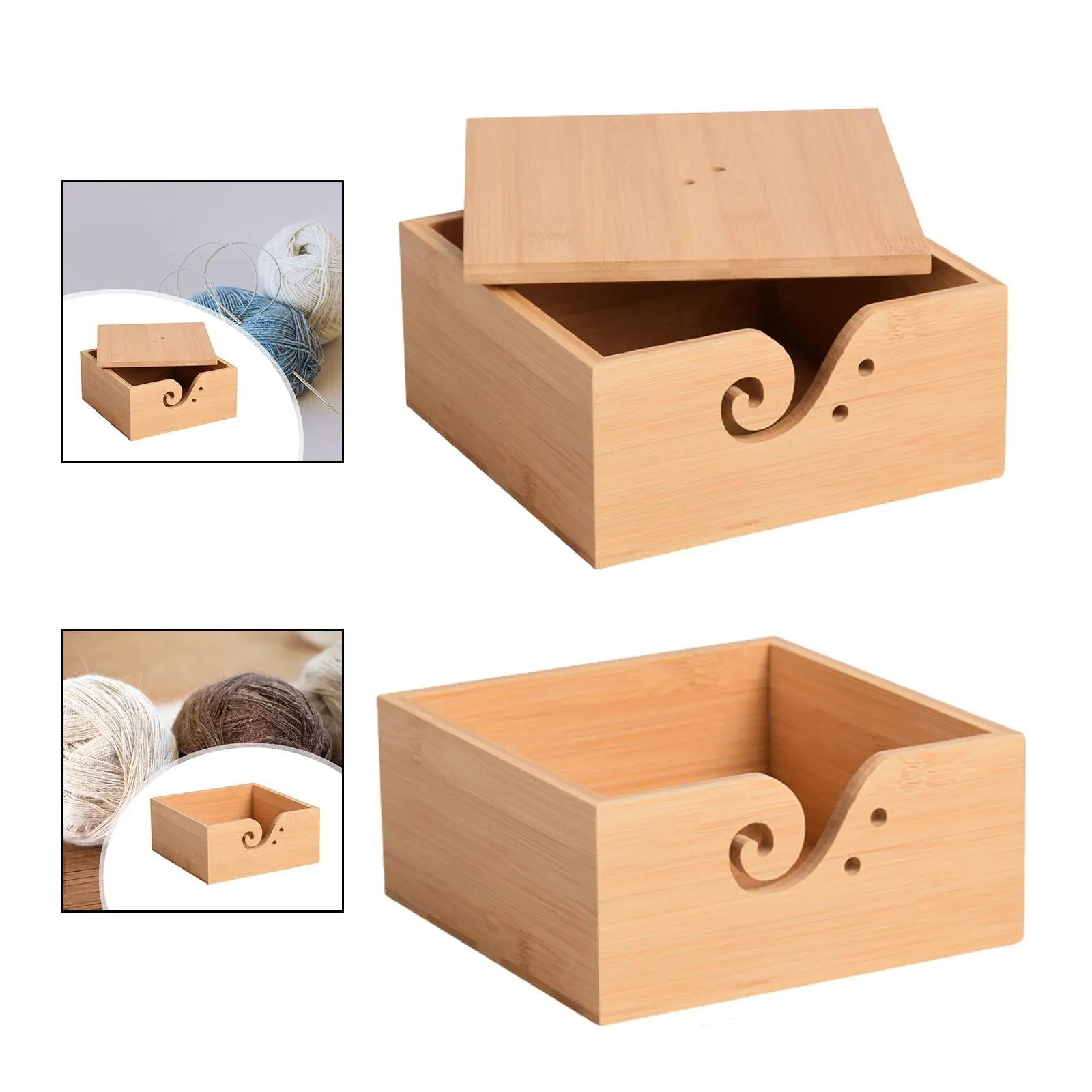 Yarn Dispenser Box for Crafting And Storage with Decorative Features