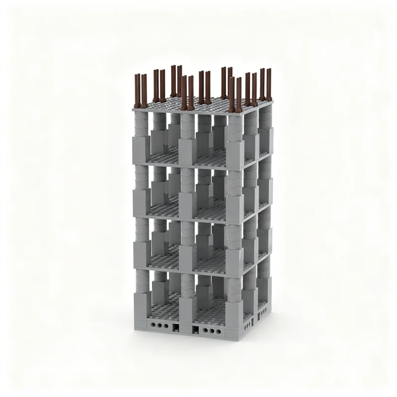210pcs MOC City Construction Under Construction Buildings Module 6 Model Building Blocks Toy Architecture Christmas Gift Brick