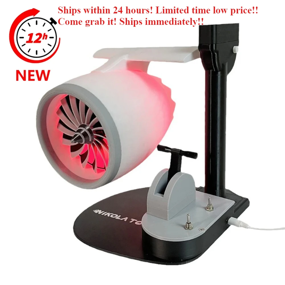 

Fan USB Turbofan Engine Model NIKOLATOY Upgraded Desktop Creative Styling JetFan Toy Includes An Ultrasonic Atomization Device