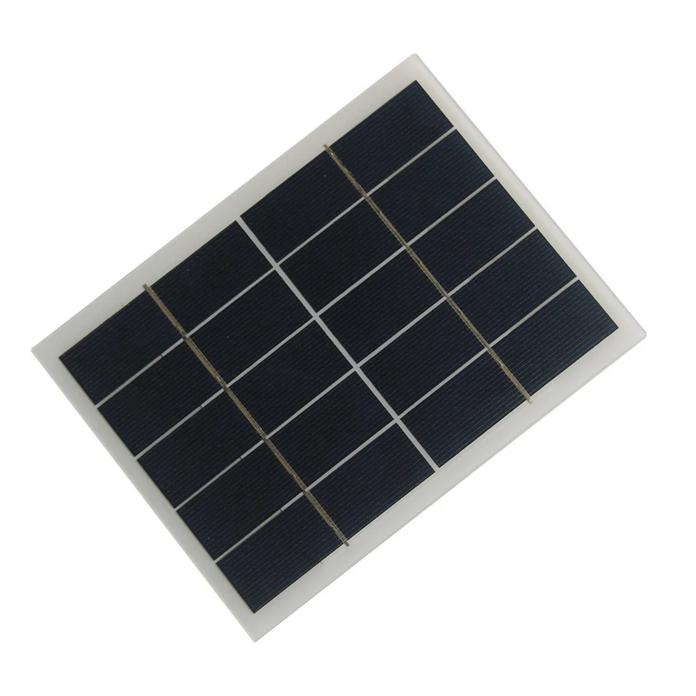 3W Solar Panel Charger with 5V Output Port for Outdoor Lighting Mobile Phones and Small Toys Polycrystalline Silicon Panel