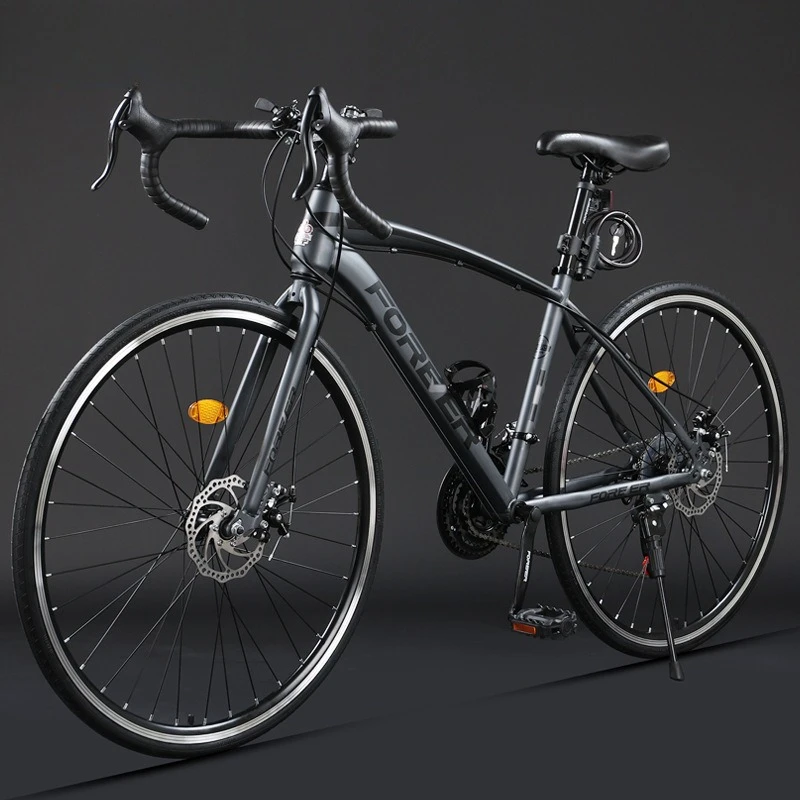

700C Road Bike Racing Style Disc Brakes Lightweight Men Women Students Aerodynamic Drop Handlebar Bicycle Road Bike Travel Bike