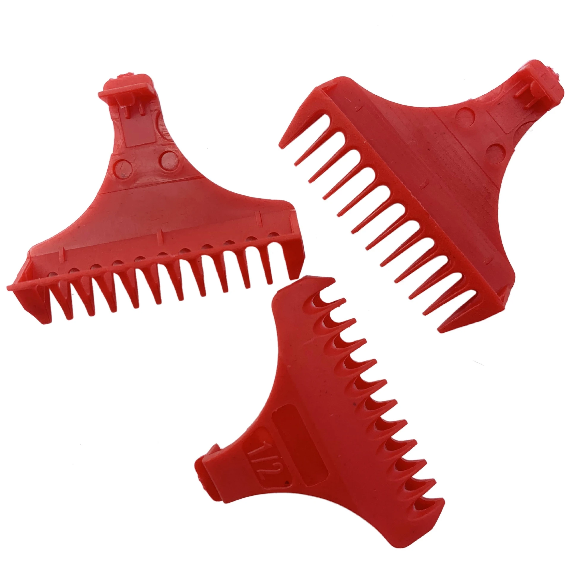 Replacement Guides Combs Fit For wahl 5 Star Detailer #2215 40mm Wide T Blade Trimmer #3792 Hair Clipper Comb Red，1.5/3/4.5mm