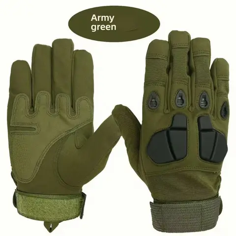 Mechanix Tactical Full Finger Gloves for Military Enthusiasts, Hard Shell, Anti-slip & Wear-resistant, Outdoor Sports & Motorcy