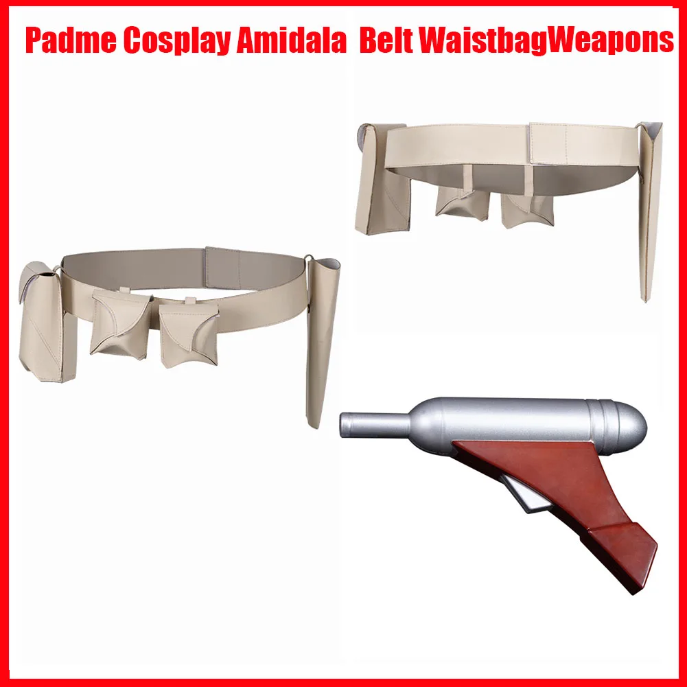 Padme Cosplay Amidala Fantasy Weapons Props Belt Movie Space Battle Costume Waistbag Accessories Adult Women Fantasia Roleplay