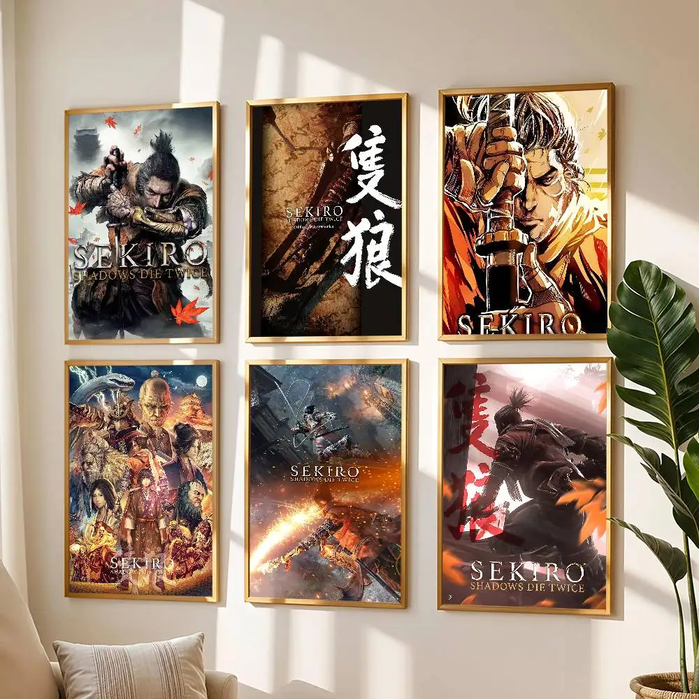 Gmae Sekiro Shadows يموت مرتين ملصق طباعة لغرفة النوم غرفة المعيشة ديكور المنزل اللوحة جدار الفن HD صورة جدارية #3